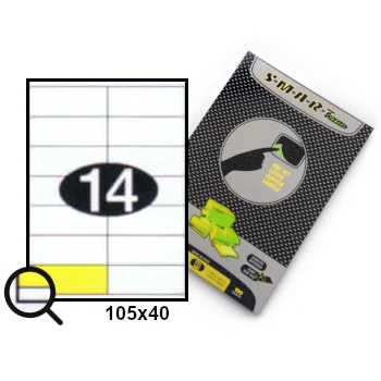 Samolepicí etikety, štítky 105x40, papír A4, 100 listů