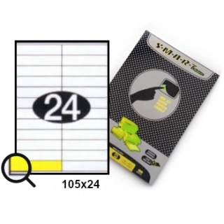 Samolepicí etikety, štítky 105x24, papír A4, 100 listů