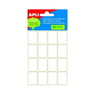 Popisovací štítky 19x27 mm APLI, bílé, A6, 6 listů